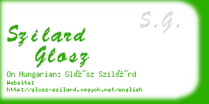 szilard glosz business card